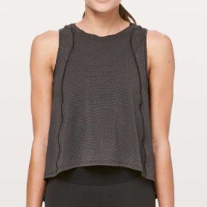 lululemon SoulCycle To The Beat Tank Heathered Black Size 4 NWT